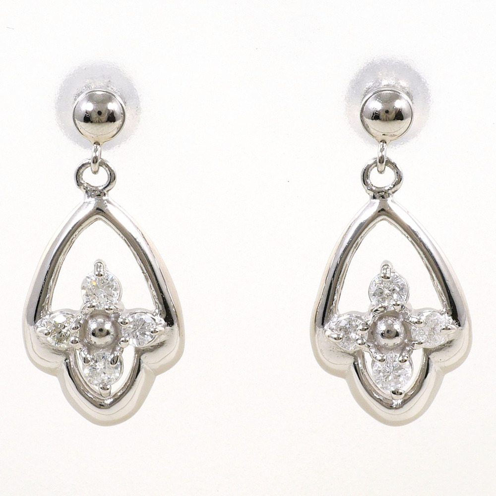 VINTAGE Silver Diamond Earrings